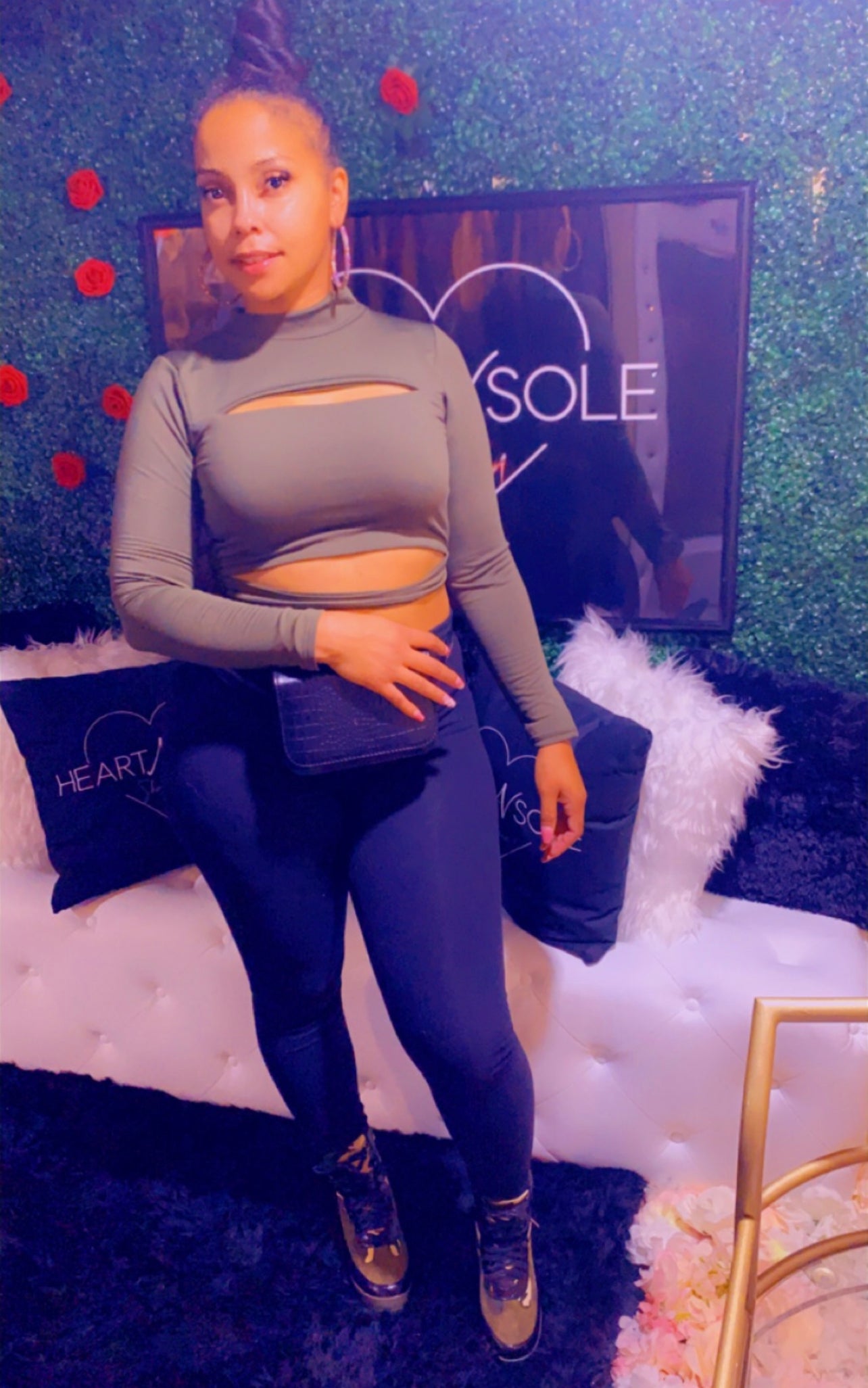 HeartNSole top (Olive green)