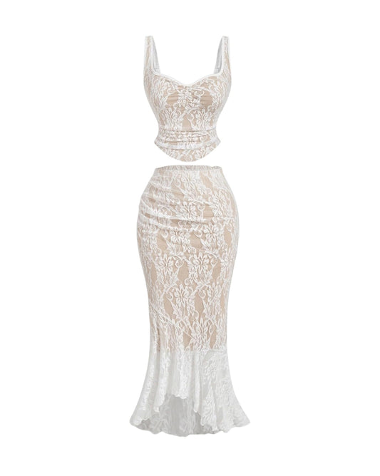 Madonna lace skirt set