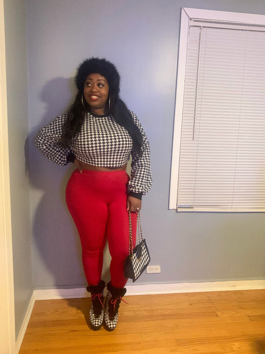 Houndstooth Crop top
