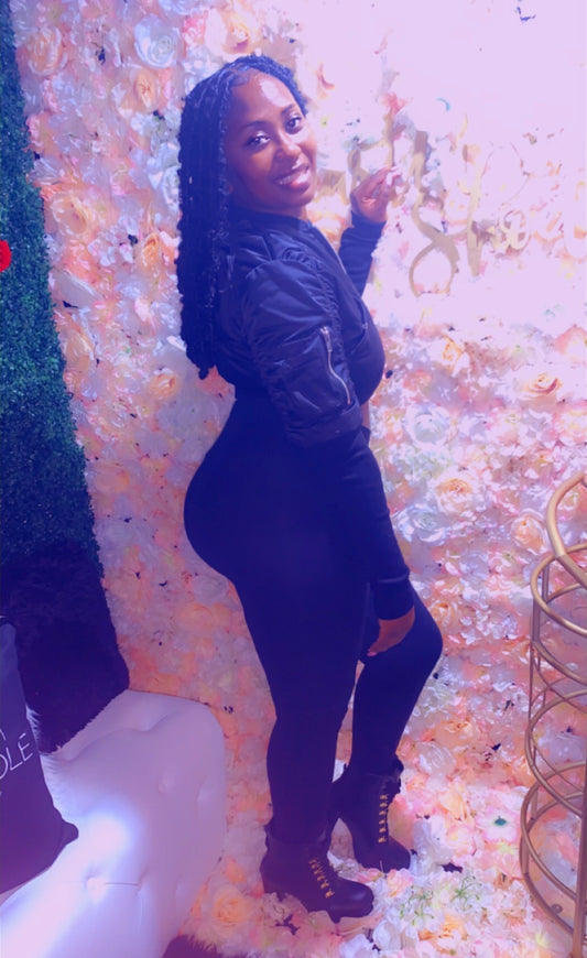Satin crop dope girl jacket